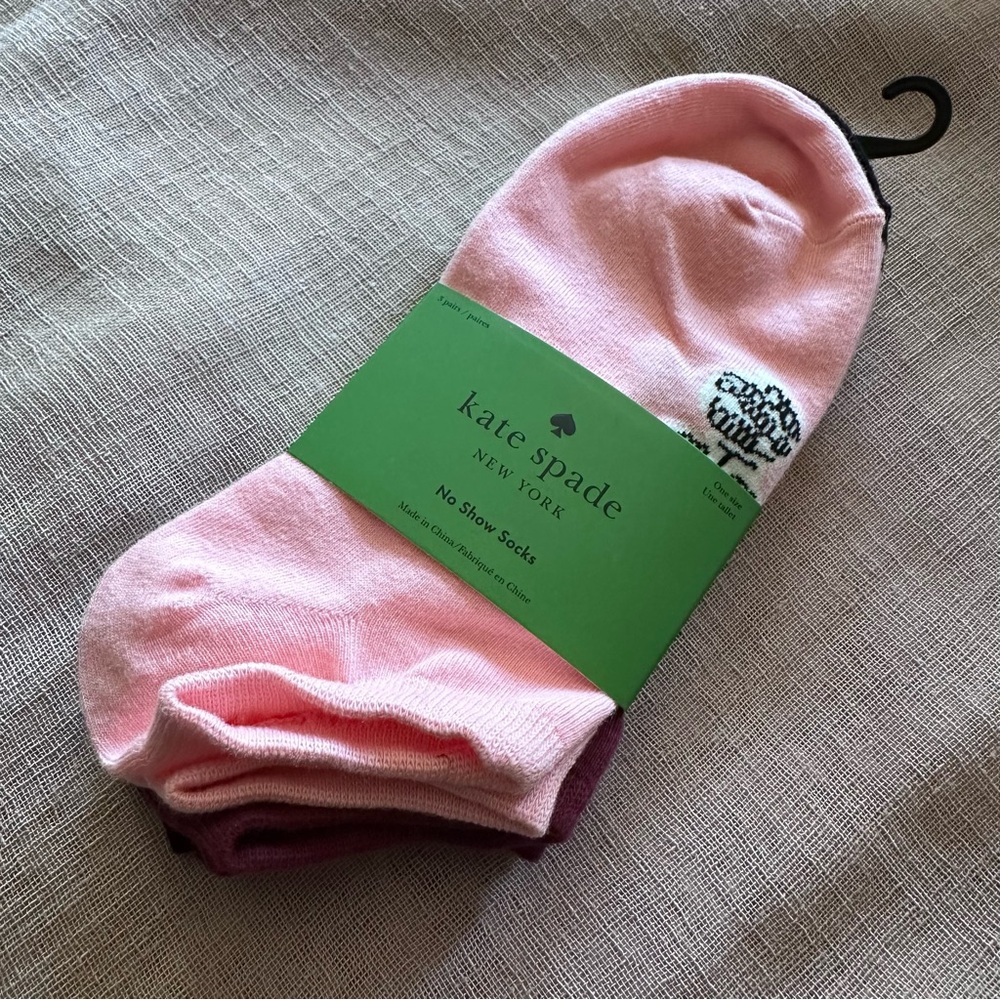 Kate Spade Multicolor Poodle No Show Socks 3-pack